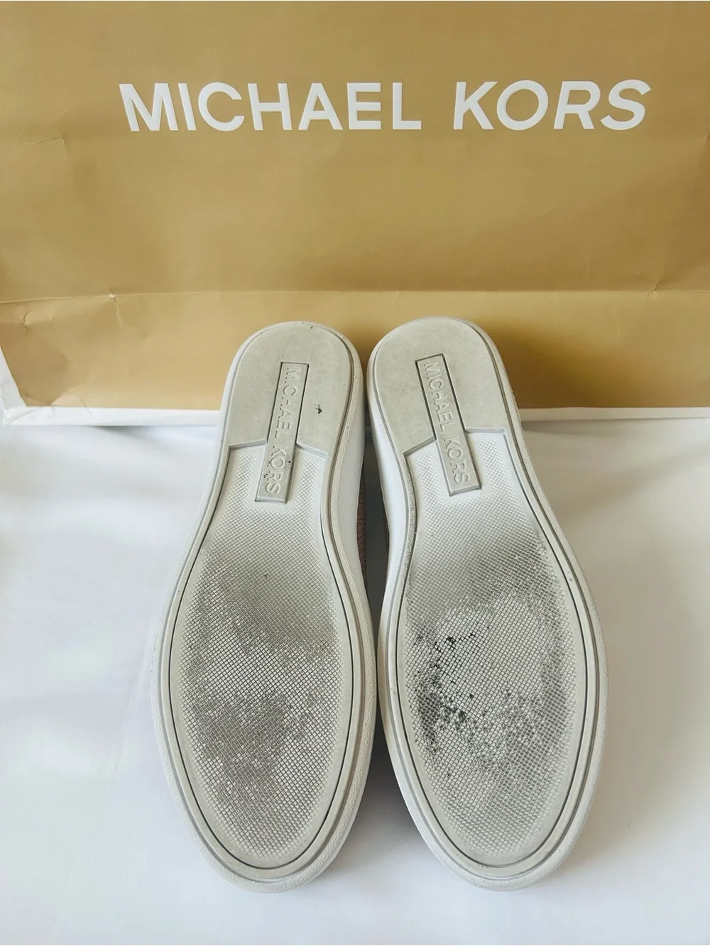 🌹💛Michael Kors🌹💛Slip-On Knit Sneakers in Blush Pink💓& Rosegold 🌹💛 Trim (EUC)